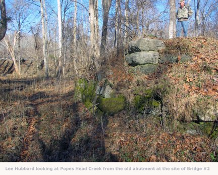 Lee Hubbard looksing at site of Bridge 2